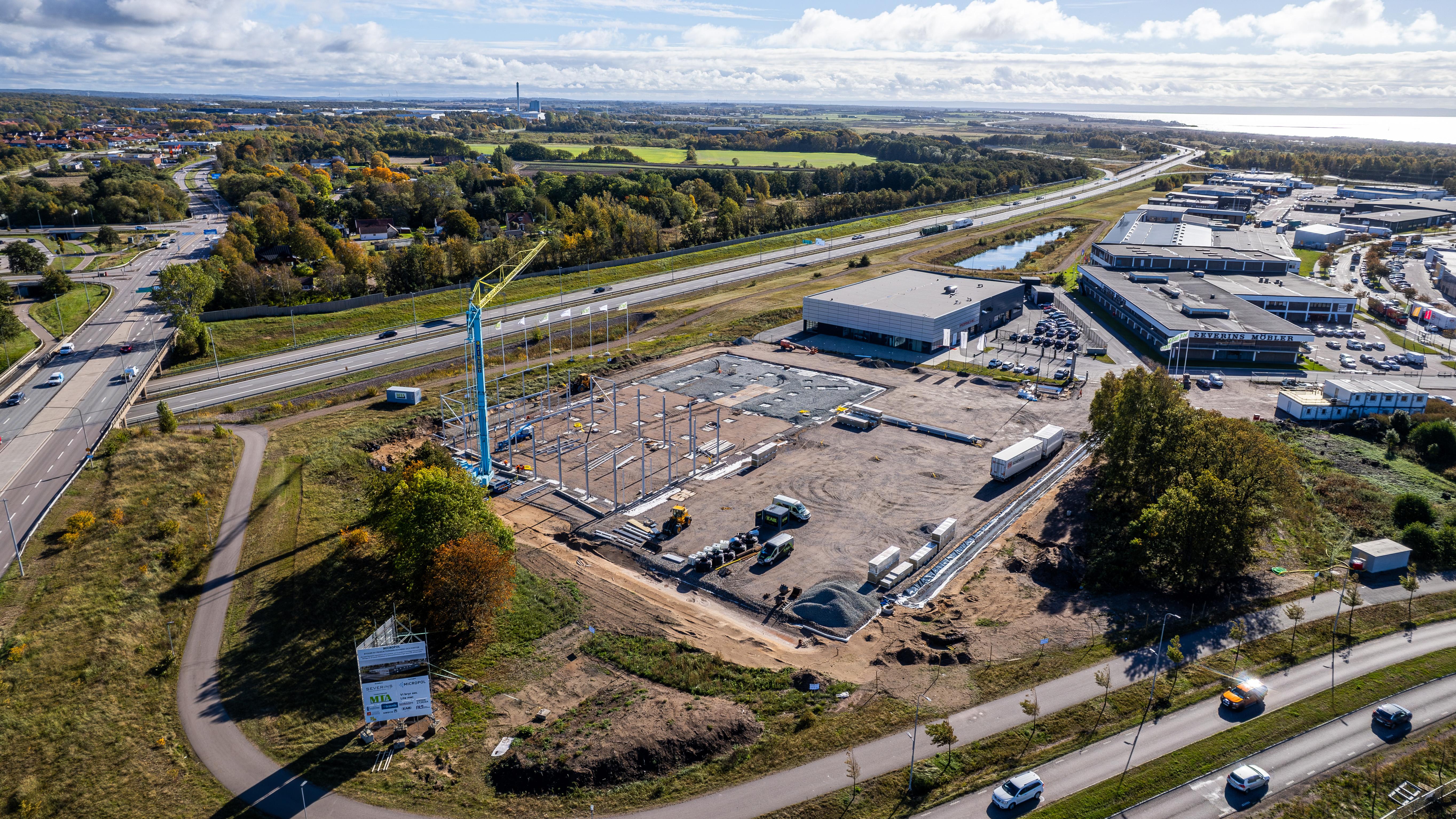 Neue Produktions- und Büroeinrichtung in Halmstad nimmt Gestalt an.